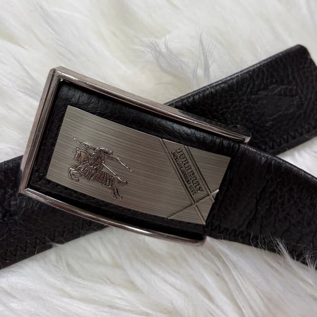 정품)버버리 가죽 벨트 블랙 남성용