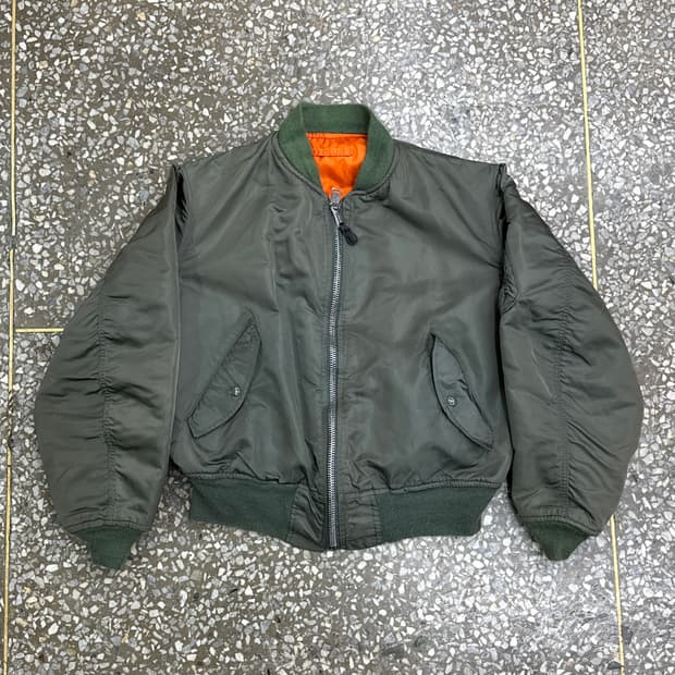 90s USA 알파 MIL-J-82790J MA-1 자켓 L