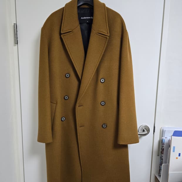 앤더슨벨 더블 브레스트 코트 브라운 M