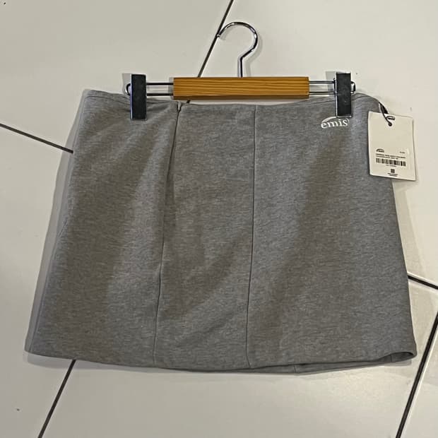 이미스 로즈 스웻 미니 스커트 멜란지 그레이 새상품