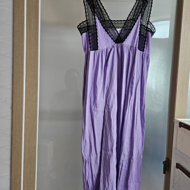 FRANCO 레이스 롱 원피스 라벤더