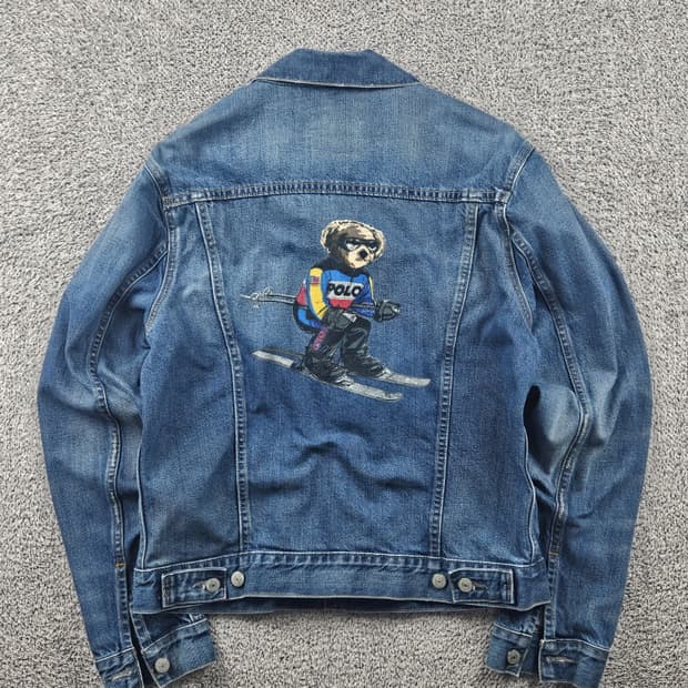 폴로랄프로렌 알파인 레이싱 스키 베어 데님 자켓 ( M ) / 10617