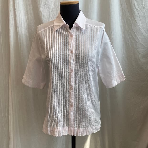 BELLO REGIA 핑크 면반팔블라우스(M)