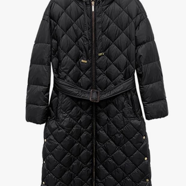 막스마라 더큐브 트레파르 후드 벨티드 패딩