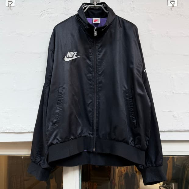 Nike 나이키 블랙 나일론 트랙 자켓