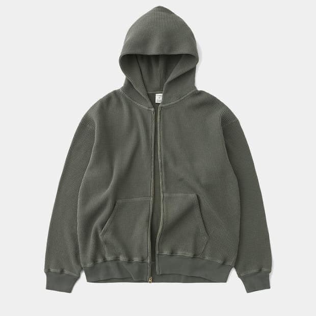 [L]Khakis 와플 후드집업