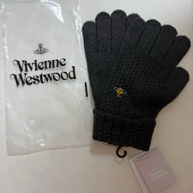 비비안웨스트우드 니트 장갑 새상품 (블랙)
