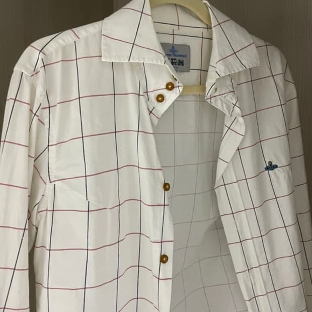 비비안웨스트우드 체크 셔츠 빈티지