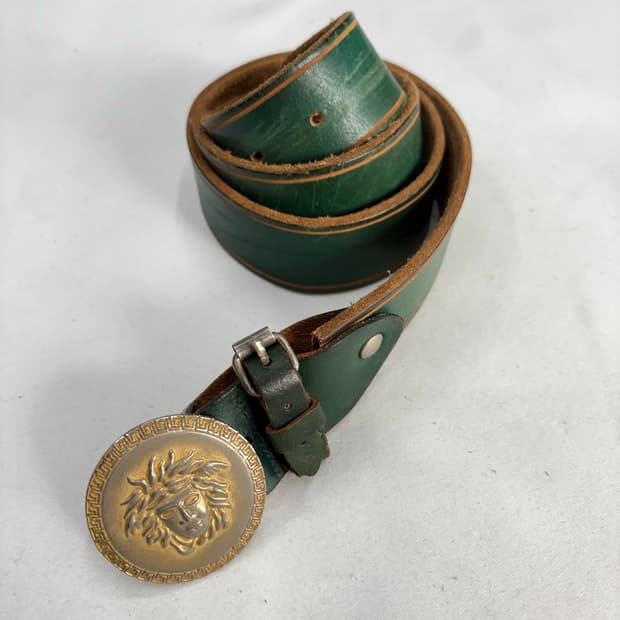 빈티지 웨스턴 베르사체 그린 벨트