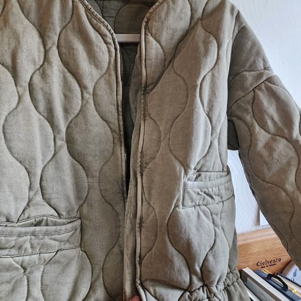 자라 면 퀼팅 누빔 점퍼 55사이즈