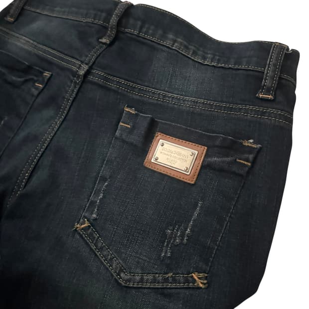 Silver Tag Cut Denim Pants