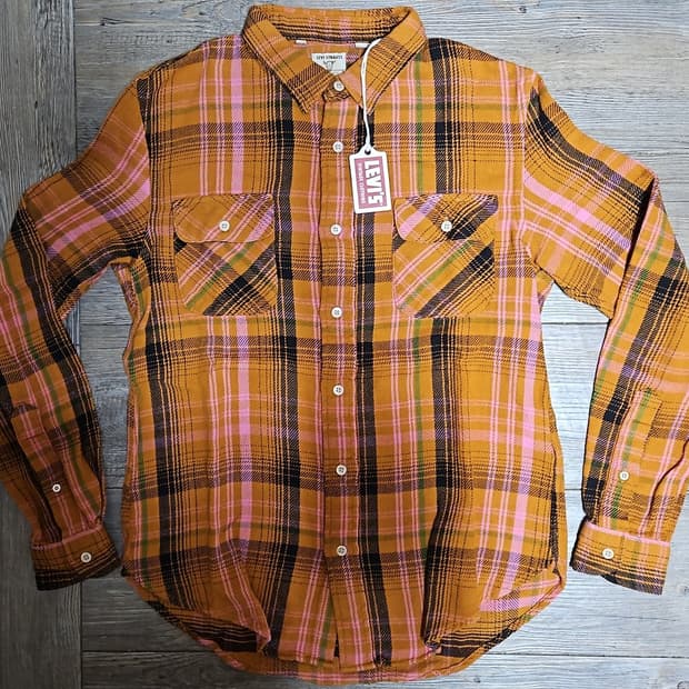 리바이스 LVC 1950's 숏혼 플란넬 셔츠 피넛 멀티 S