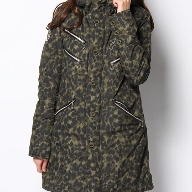 히스테릭 글래머 프리마 로프트 레오파드 히스걸 경량 패딩 후드 자켓