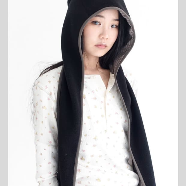 샵페어리 플리스 후드 머플러 