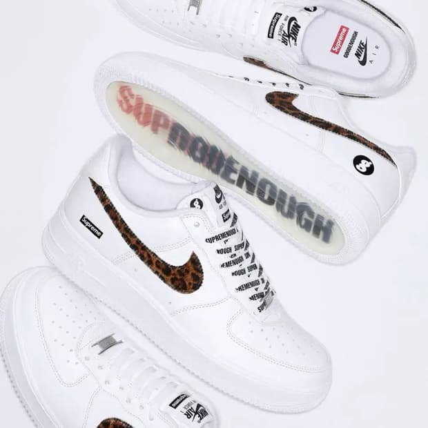 (285)나이키 x 슈프림 x 굿이너프 에어 포스 1 로우 화이트 