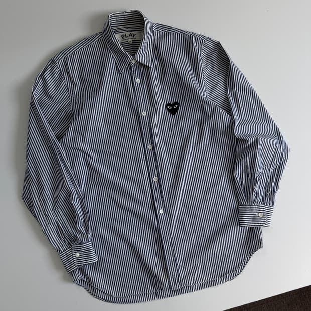Comme des Garcons 꼼데가르송 블루스트라이프 셔츠