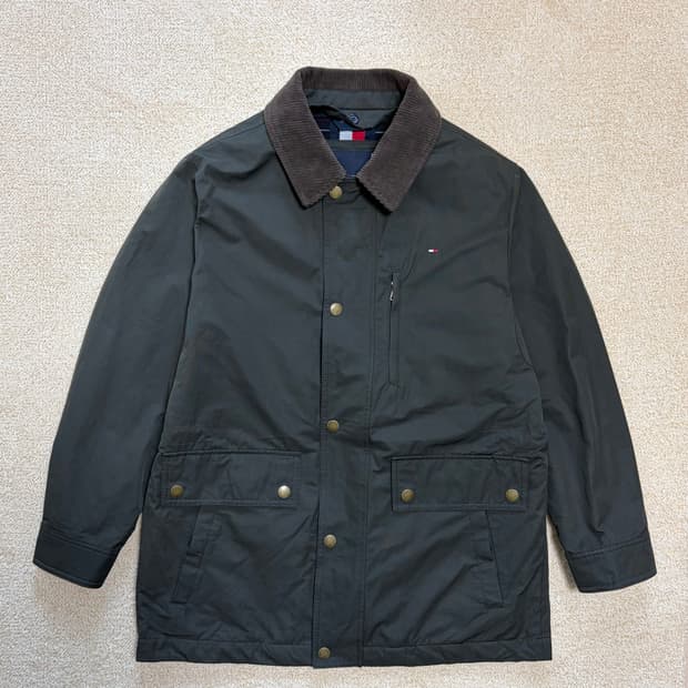 S) 타미힐피거 바버자켓 올리브 바버맛