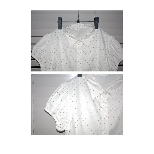 Dot puff blouse