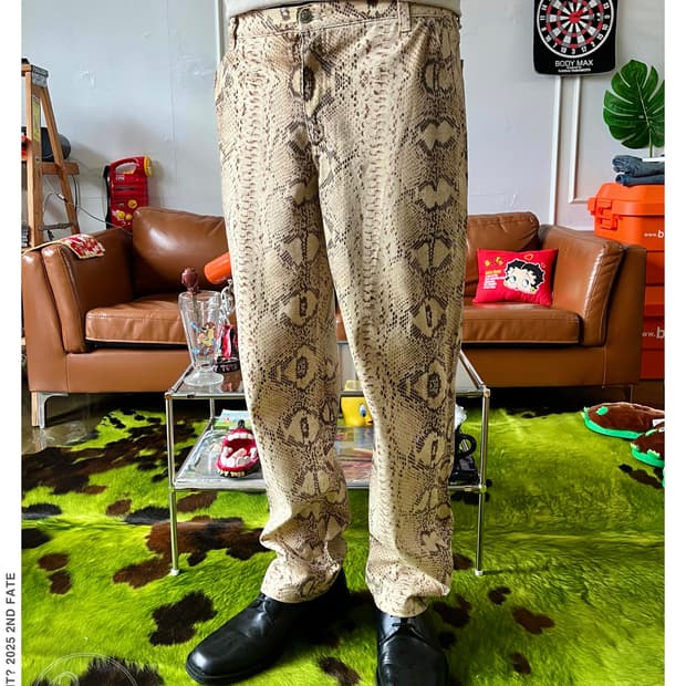 Old BLUEMARINE Archive Python Wide Pants