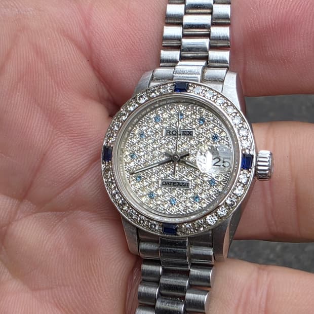 롤렉스 데이저스트 다이아 스틸 여성 자동시계
