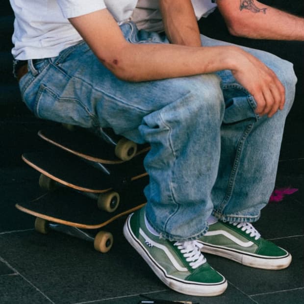 (300) 반스 스케이트 올드스쿨 그리너 패스트러스