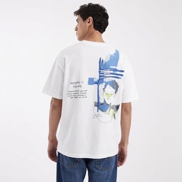 리버클래시 화이트 아트웍 반팔 티셔츠