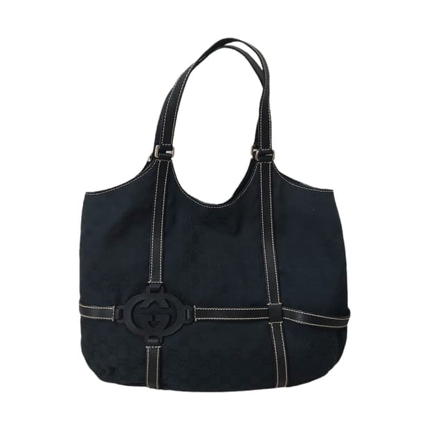 [정품] Gucci(구찌) GG로고 자가드 블랙 숄더백