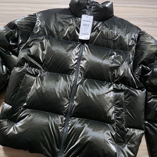 마크엠글로시덕다운패디점퍼다크카키L