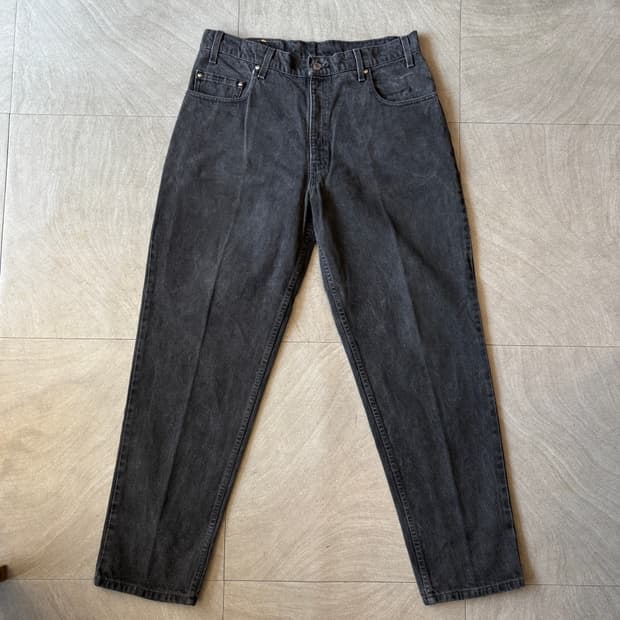 98년 10월 미국 생산 리바이스 545 데님 블랙 팬츠