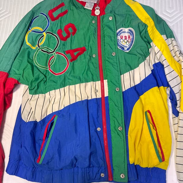 APEX USA 올림픽 빈티지 바람막이 L
