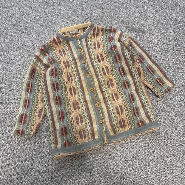 빈티지 패턴 가디건