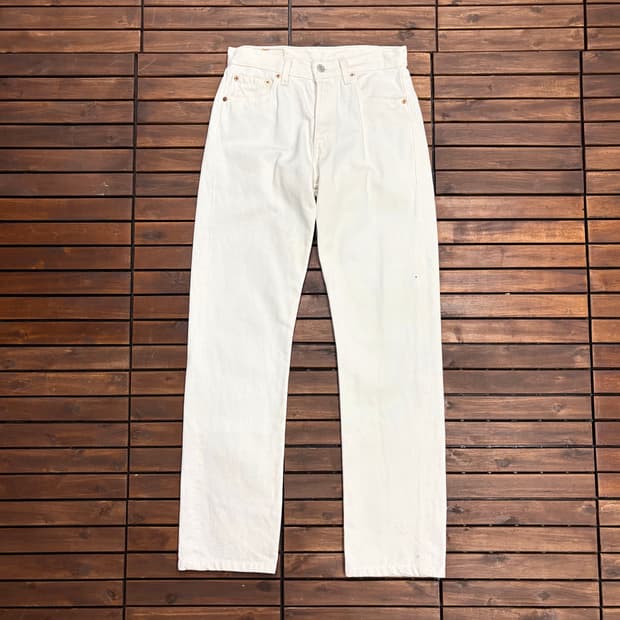 (29) 90s 리바이스 501 화이트 데님 팬츠 made in USA