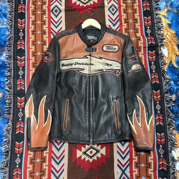 할리데이비슨 카우하이드 레이싱 레더자켓