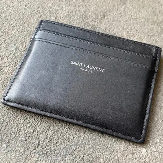 [정품]SAINT LAURENT 생로랑 로고프린팅 송아지가죽 카드지갑