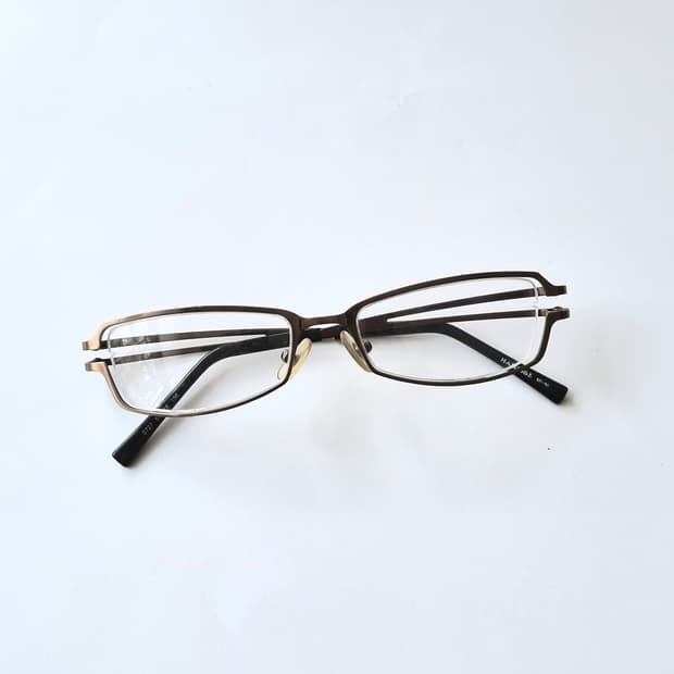 데드스탁 긱시크 유니크 더블 라인 메탈 안경테 1512