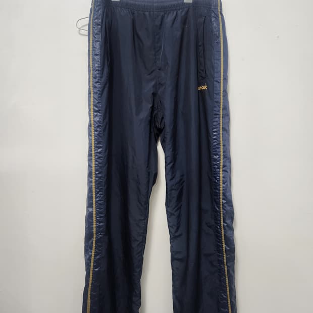리복 빈티지 사이드 스트라이프 트랙팬츠 (네이비/골드)