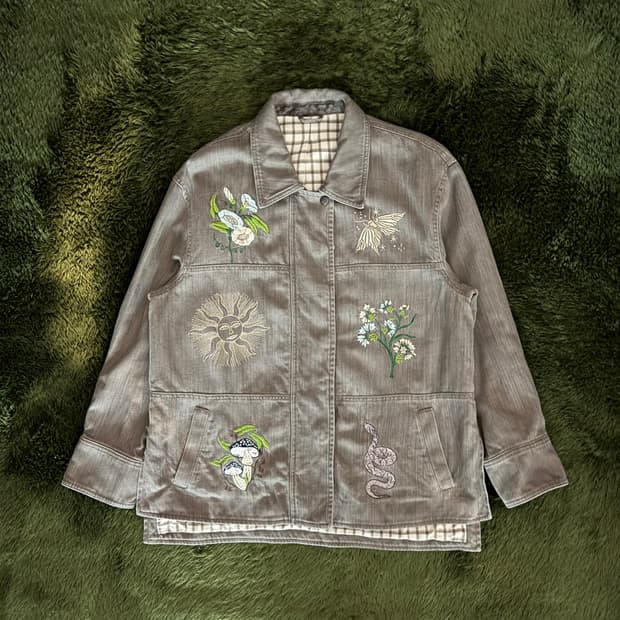 [M] 앤아더스토리즈 엠브로이더리 코튼 셔츠 자켓