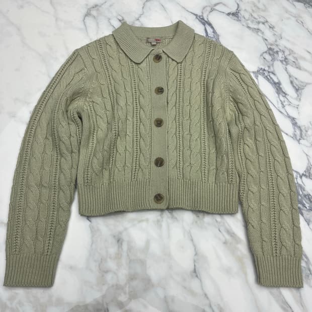 스파오 꽈배기 가디건 s사이즈 