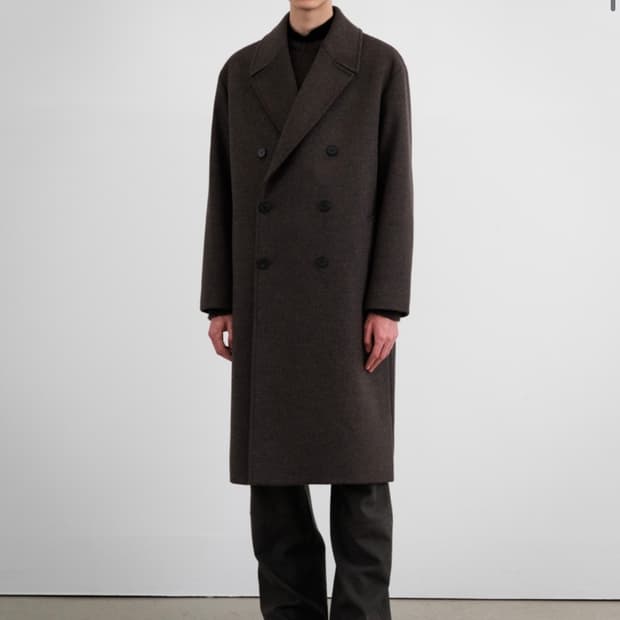 인사일런스 캐시미어 더블 롱 코트 M.CHOCOLATE BROWN