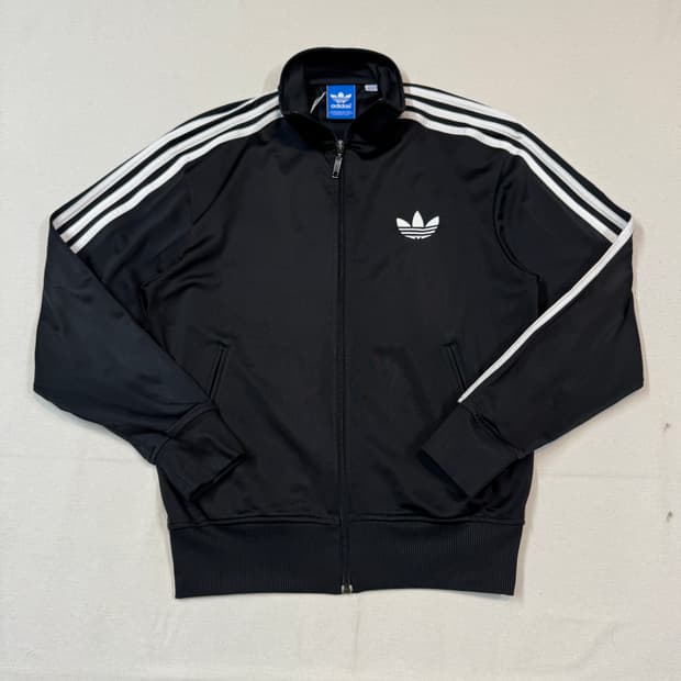 90) 아디다스 파이어버드 삼선 져지 트랙탑 집업 블랙 A91