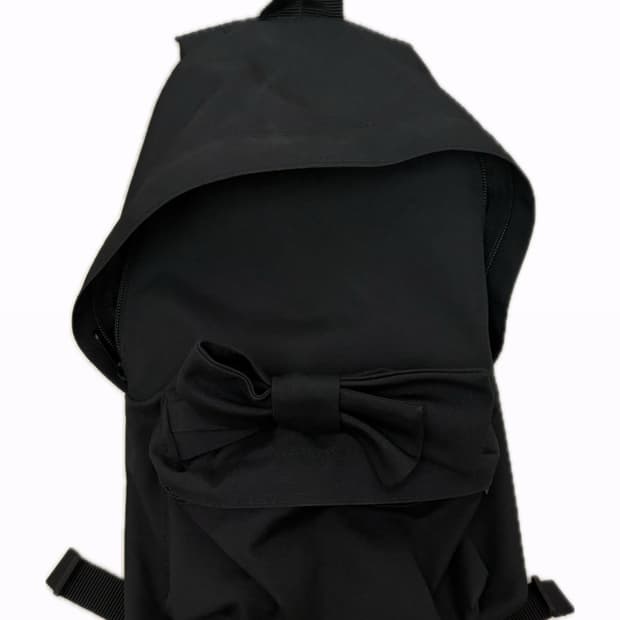 꼼데가르송걸 리본 백팩 블랙