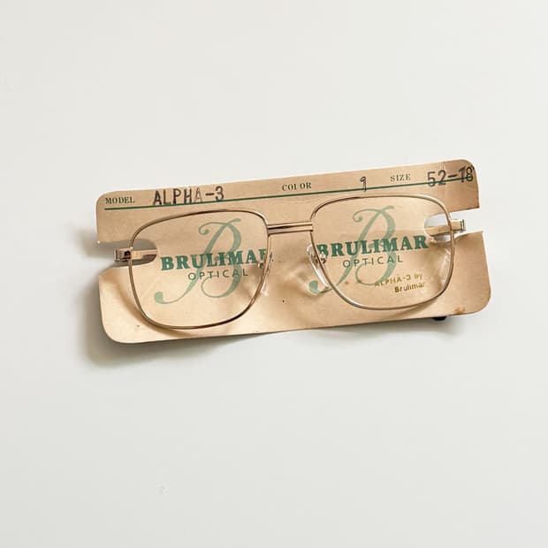 80s 유럽제 BRULIMAR 골드 클래식 스퀘어 빈티지 안경