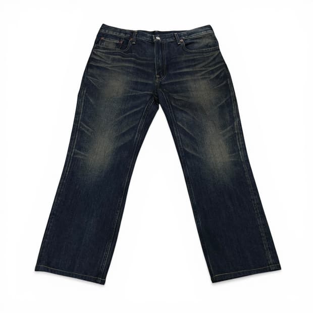 36 리바이스551 made in japan 진청 워싱 셀비지 데님팬츠