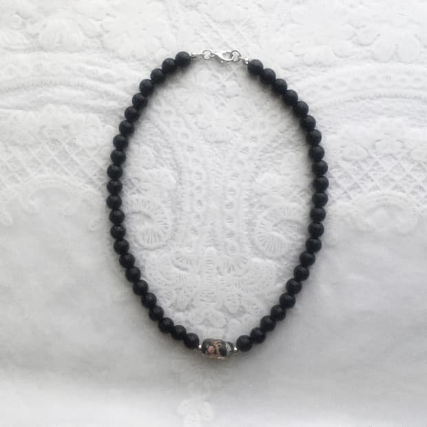 viburnum shop 블랙 로즈 장미 목걸이