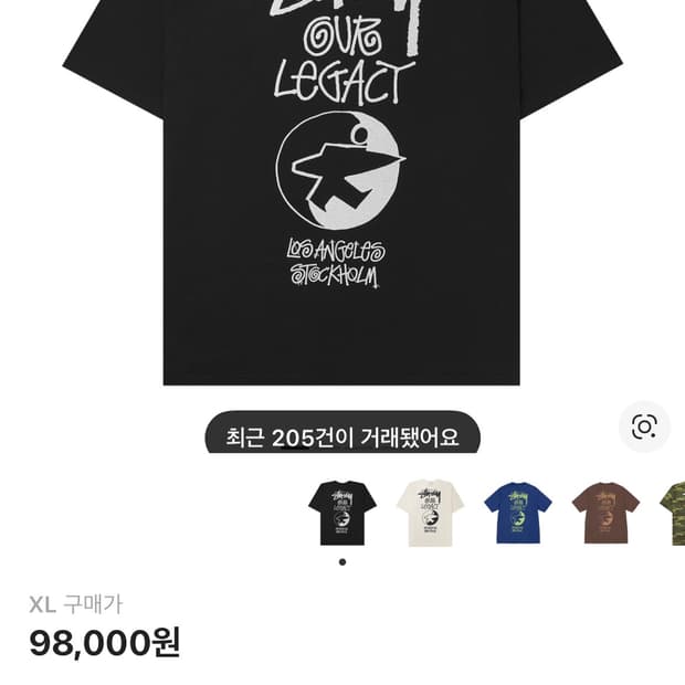 스투시 아워레가시 서프맨 피그먼트 XL