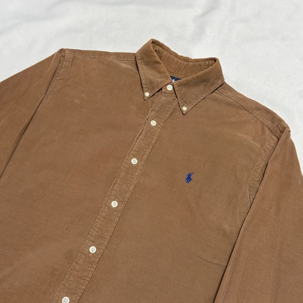 M 폴로랄프로렌 클래식 핏 브라운 코듀로이 셔츠