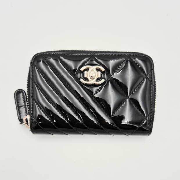 [중고명품셀렉트]샤넬 페이던트 은장 지퍼돌이 카드지갑