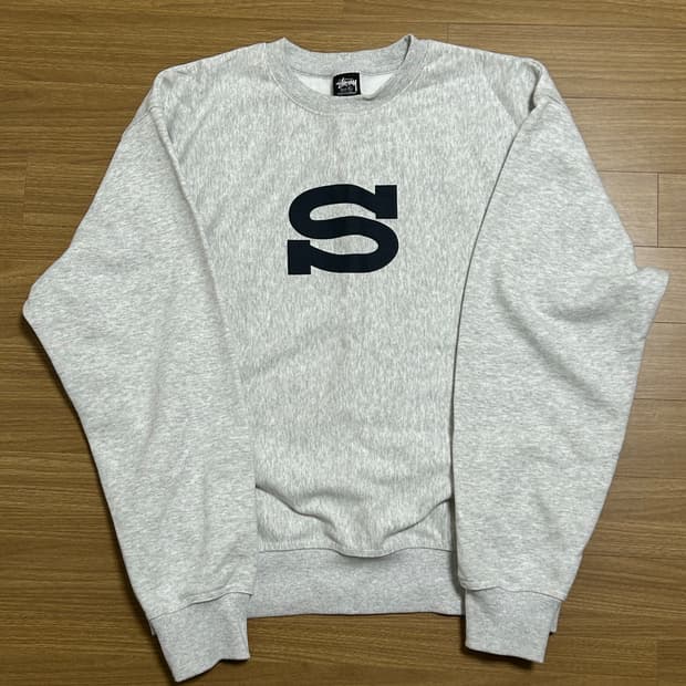 stussy 스투시 LETTERMAN CREW XL 