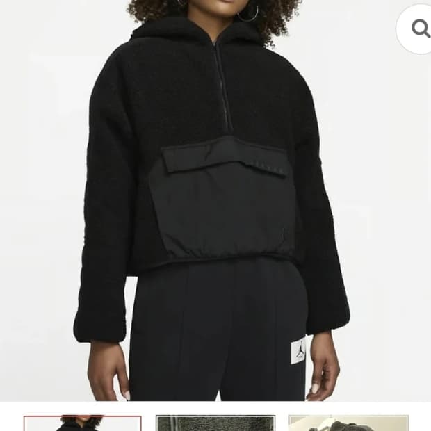 조던 블랙 후리스 뽀글이 아노락 85