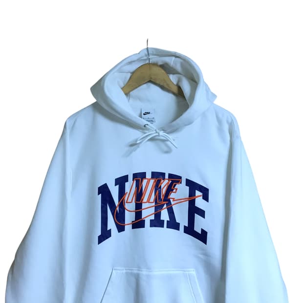 나이키 신형라인 흰색 후드티